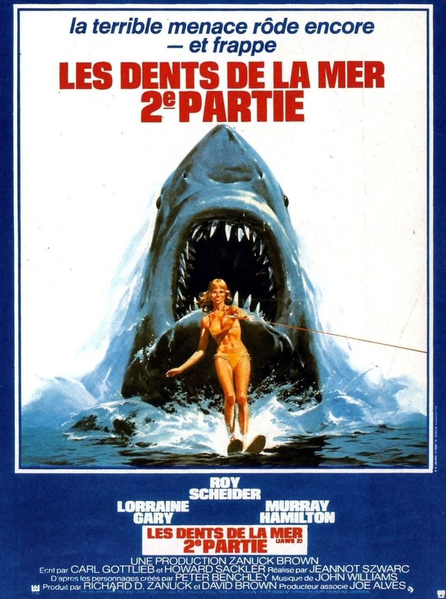TeamCastagnet's tweet photo. Le film LES DENTS DE LA MER 2 (1978)
Ce soir, à 23H00, sur Paris Première (Chaîne 28)@ParisPremiere
Film américain d'Horreur.
Film sorti en 1978.
#Jaws #Jaws2 #LesDentsDeLaMer #Film #Culte #Cinéma #Requin #Horreur #Jaws1978 #Film1978 #LesDentsDeLaMer2 #Télévision #ParisPremière https://t.co/eTY7zT3ORZ