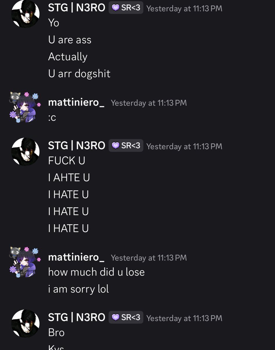 N3R0_TK's tweet photo. @mattiniero_ is so mean to me https://t.co/MloGt5cHmb