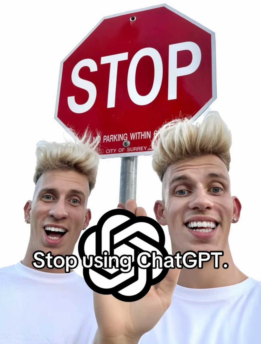 VorosTwins's tweet photo. STOP using AI. https://t.co/8U3NRS1oHE