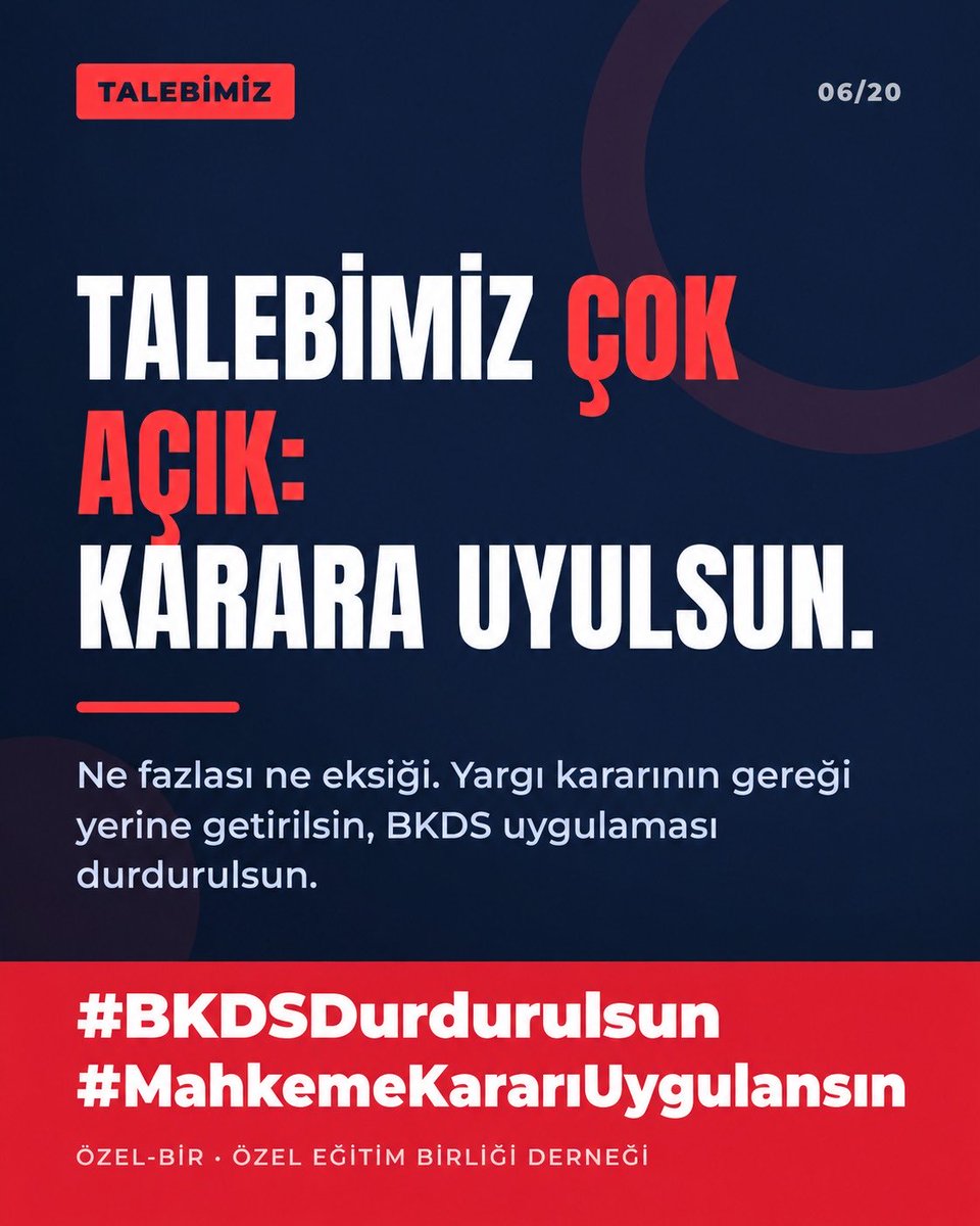 ozel_egitim's tweet photo. Kararı uygulamak, sektörden önce kamu görevlilerinin lehine!!!
Adâleti öldürdüğün gün devlet ölür!!! @abakingurlek @adalet_bakanlik @RTErdogan @tcbestepe @dbdevletbahceli 
#BKDSDurdurulsun #MahkemeKararıUygulansın https://t.co/IrhOGv3nyu