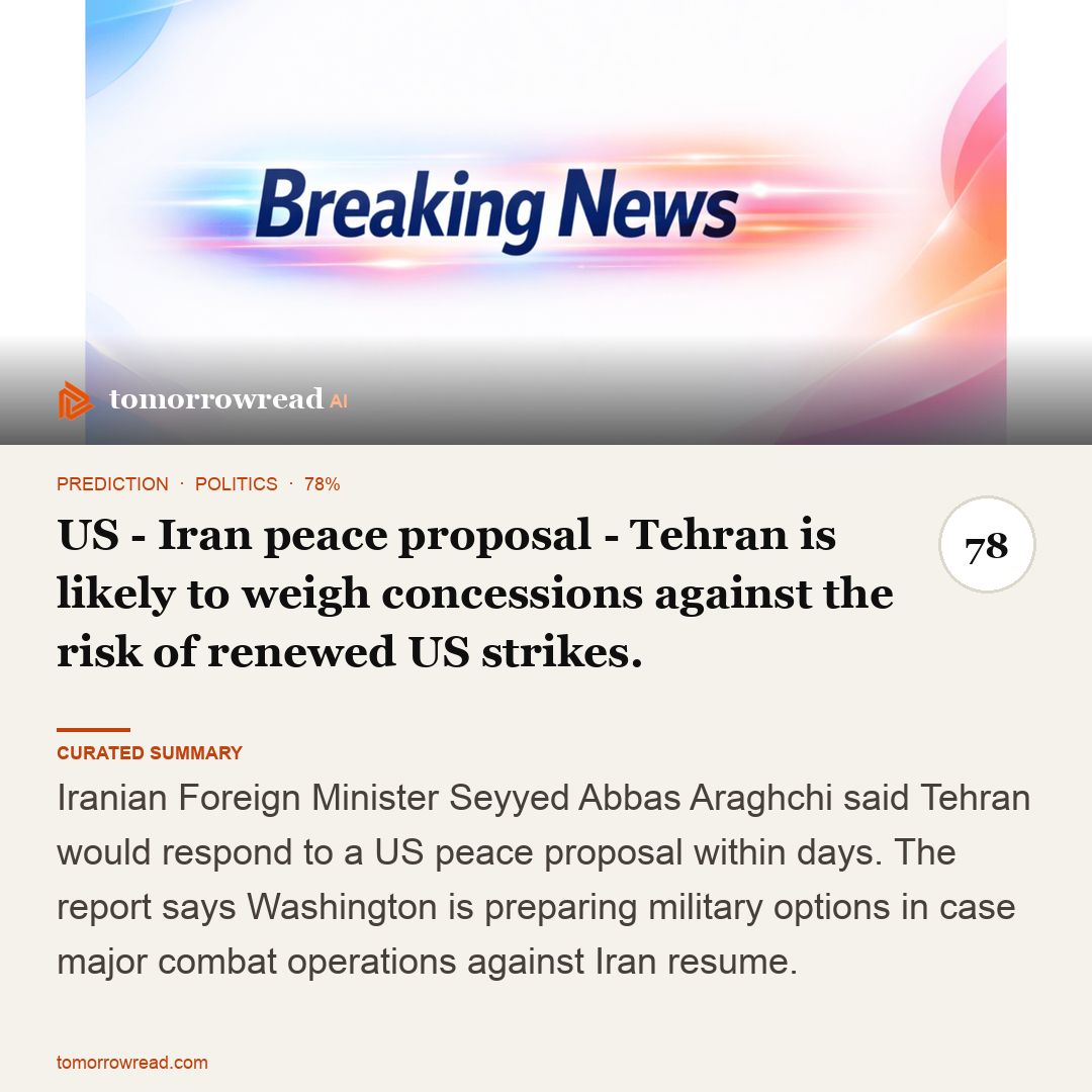 tomorrowread's tweet photo. Gaza deaths continue as ceasefire stalls. Houthi missile attacks disrupt Riyadh airport; airlines halt flights. Iran weighs a US peace proposal as Washington prepares military options.

https://t.co/ixzxh9KHch

#TomorrowRead #AI #WorldNews #Foresight #News https://t.co/h6qoZMGGw9