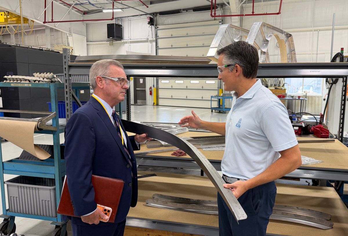 RepMarkAlford's tweet photo. 🦺Had a great time visiting @SeyerIndustries this morning.

They serve both military and commercial markets, specializing in hard metals.

Another example of Missouri stepping up and producing for our country. 💪 https://t.co/LXtn3T1hvB