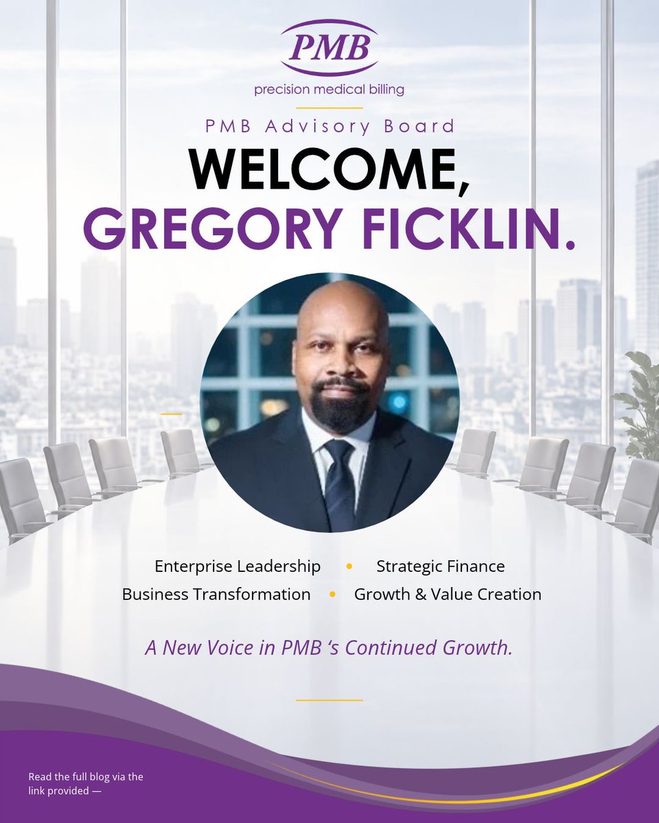precisionMB's tweet photo. PMB welcomes Gregory Ficklin to our Advisory Board. With 32 years of experience in leadership, strategic finance, business transformation, and growth, Gregory brings valuable expertise to PMB.

Read more: https://t.co/lW2BdccRo3 

#PMB #AdvisoryBoard #HealthcareLeadership https://t.co/h340IBc0zS