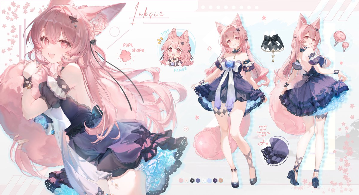 kagefumi's tweet photo. character sheet for inksie!! 🌸🦋 https://t.co/xewvrPSPIi