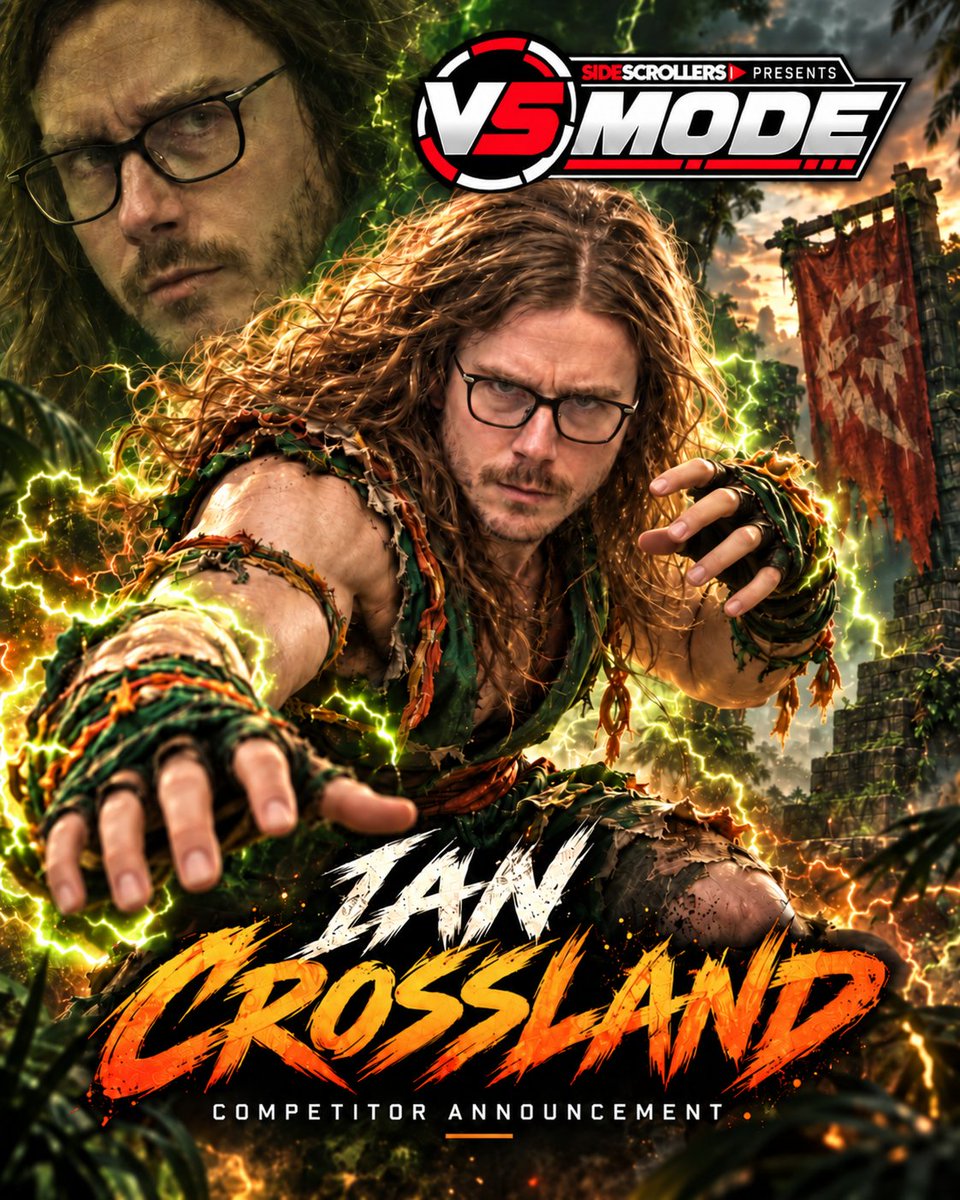 SideScrollers's tweet photo. Competitor 3 announcement for Side Scrollers VS

@IanCrossland joins us | Oct. 14, 7 PM CT https://t.co/vB7PCSyZtt