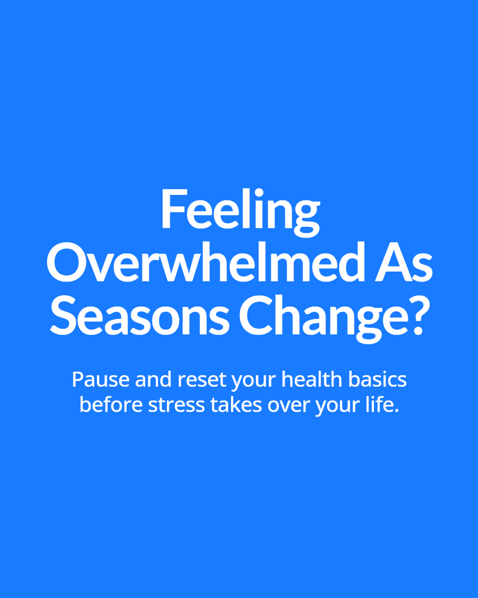 tmg_primarycare's tweet photo. Feeling run down as the season gets busier? Reset the basics before stress, sleep loss, and skipped routines pile up. A primary care check-in can help you stay ahead. Ready to get back on track?

https://t.co/nW6VnYZOP9 #WellnessClinic #HealthAndWellness https://t.co/qidUeimlQS
