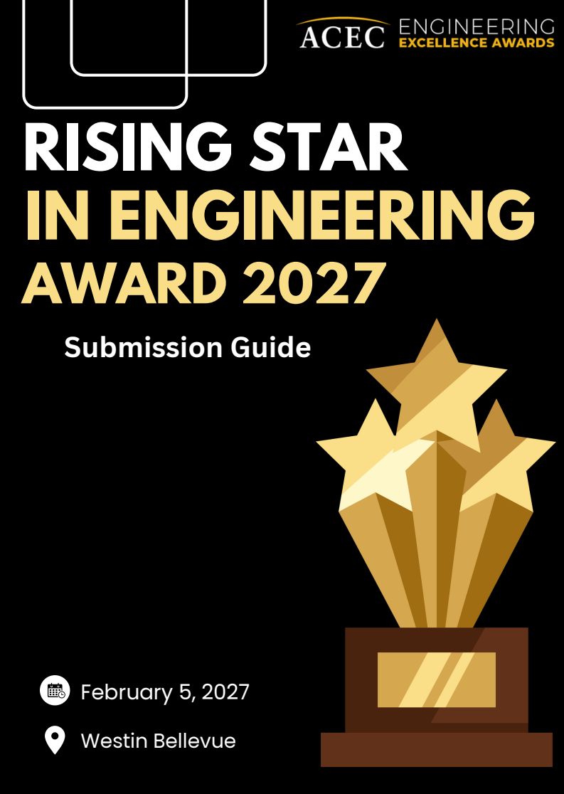 ACECWA's tweet photo. 🏆 𝗥𝗶𝘀𝗶𝗻𝗴 𝗦𝘁𝗮𝗿 𝗶𝗻 𝗘𝗻𝗴𝗶𝗻𝗲𝗲𝗿𝗶𝗻𝗴 𝗔𝘄𝗮𝗿𝗱 - 𝗥𝗘𝗤𝗨𝗘𝗦𝗧 𝗙𝗢𝗥 𝗡𝗢𝗠𝗜𝗡𝗔𝗧𝗜𝗢𝗡𝗦

New award category for the 2027 EEAs! 

𝙂𝙐𝙄𝘿𝙀𝙇𝙄𝙉𝙀𝙎: https://t.co/Ai58UvdrmZ 

𝘋𝘦𝘢𝘥𝘭𝘪𝘯𝘦: 𝘕𝘰𝘷. 20 

#engineering #EEA #leadership https://t.co/g178MhYTCu