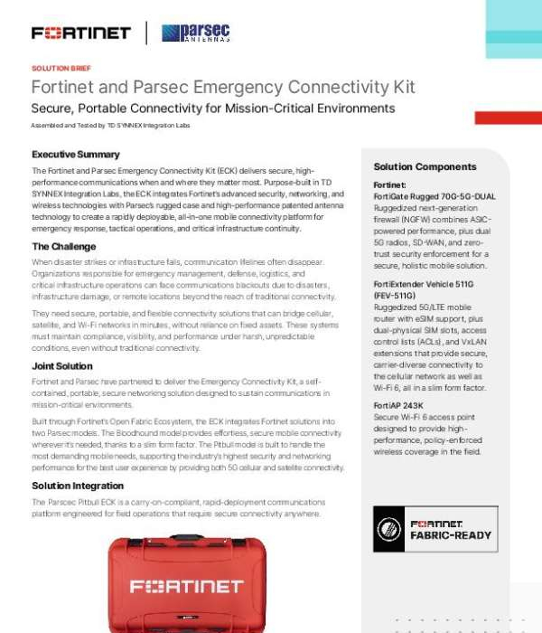 RayonCity's tweet photo. When disaster strikes or infrastructure fails, secure connectivity can't wait. Rayon City Technologies, LLC. can help you stay connected when it matters most with the and Fortinet and Parsec Emergency Connectivity Kit. Contact us. 🛰 @fortinet https://t.co/oQRE3MahAp