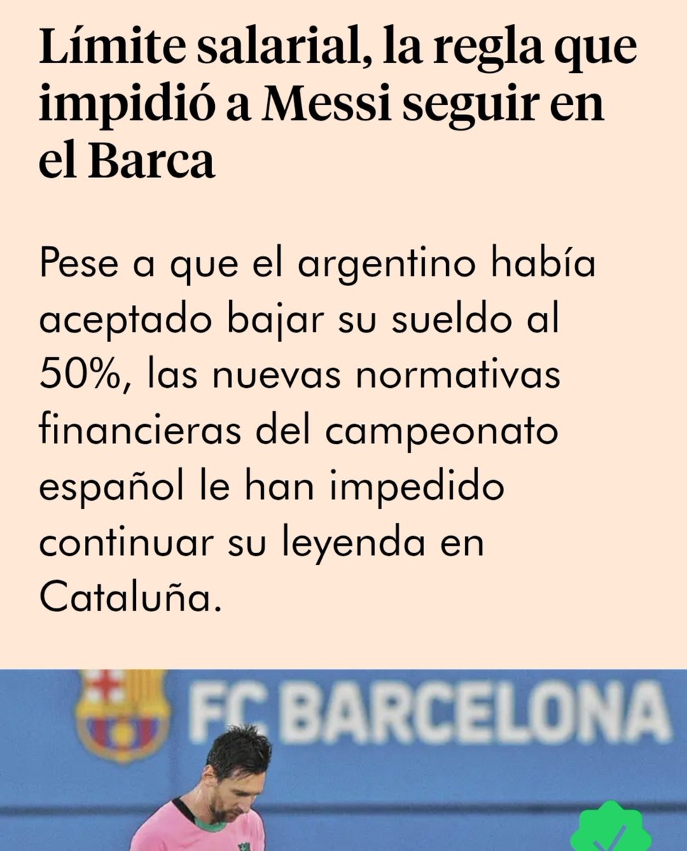 DanyflFl's tweet photo. Cuando el mejor jugador de la historia tuvo que irse de la liga por este motivo no ví a tanta gente quejarse como ahora y encima dicen que al Barça no le aplican esta norma, descarados JAJAJAJAJAJ https://t.co/ZMyYnxg9TW