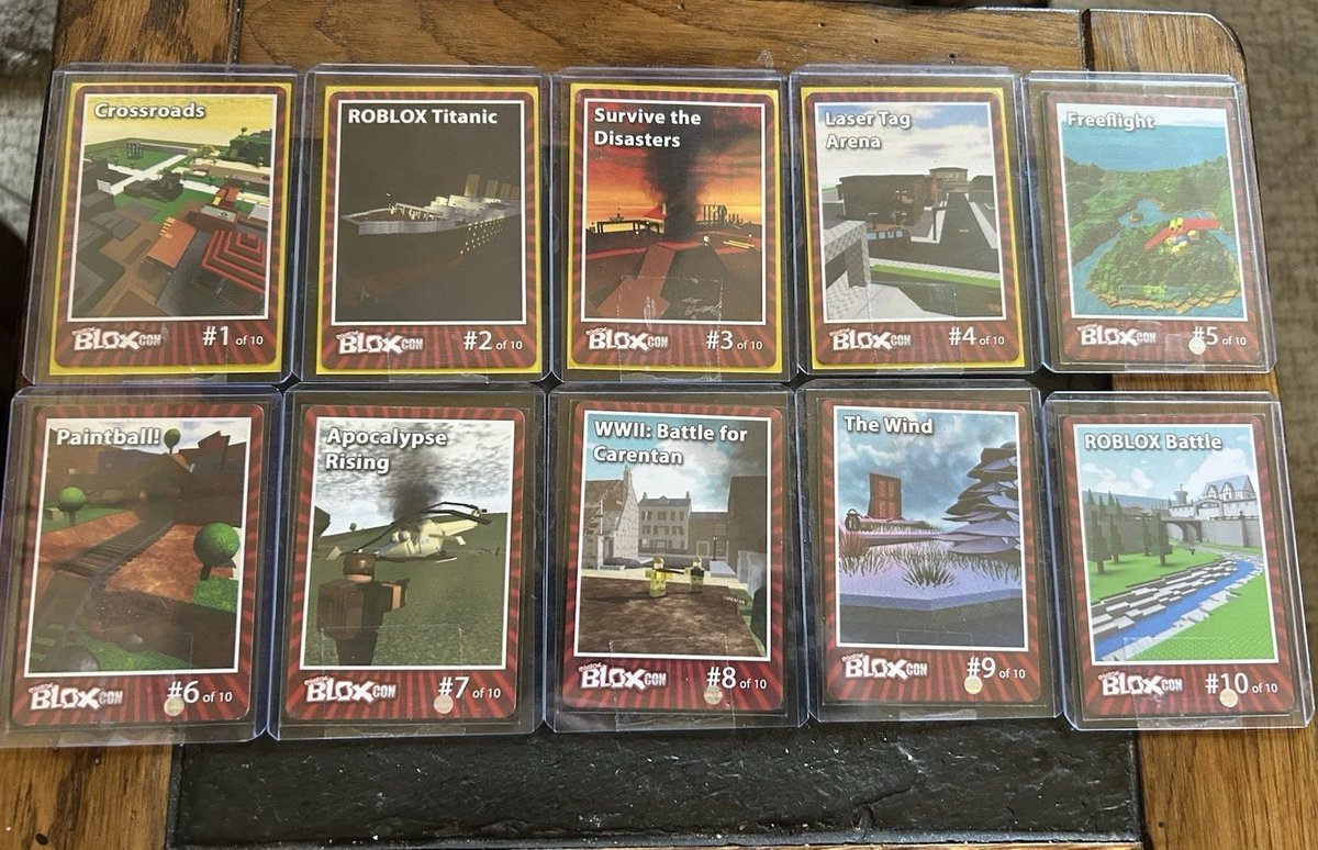 Shedletsky's tweet photo. There's a full set of 2013 Bloxcon trading cards for sale on eBay right now.

Crazy what these go for these days, although this one hasn't sold yet, so who is to say. https://t.co/wys3WcFRXp