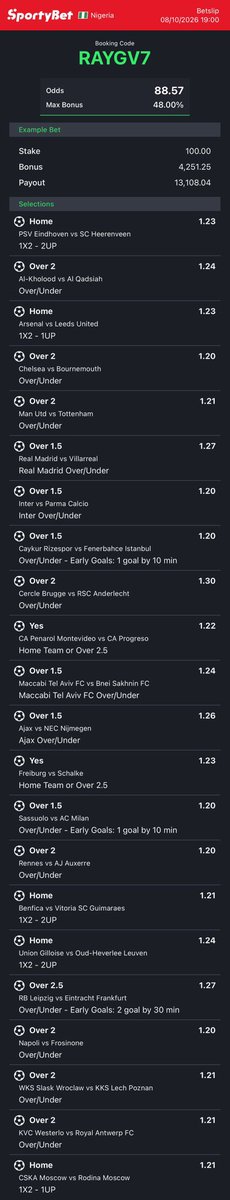 dfwpehlumiiii's tweet photo. FRI-SUN 36/36 rough sheet converted to sportybet⤵️

Main game- Y16YGM MB 88✍️- RAYGV7

Follow 4 convert of codes 2 ur preferred bookies! 

Retweet 4 larger audience😤🗣️ https://t.co/v66NbPQEGb
