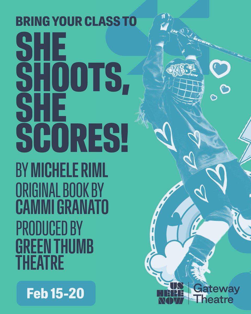 GatewayThtr's tweet photo. Calling all educators! 📣

This season, we're excited to present @gr_thumbtheatre's new show She Shoots, She Scores!, a Theatre for Young Audiences show about a girl and her love of hockey, and we want you to bring your class! 🏒

Learn more at https://t.co/YIX9K2X2bH. 🔗 https://t.co/LGIWjNVFZk