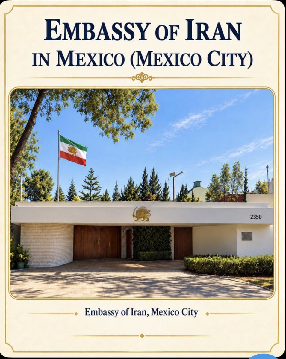JahangiriAzar's tweet photo. 🇲🇽 FORMAL APPEAL TO MEXICO

@Claudiashein @SRE_mx @GobiernoMX

The Islamic Republic does NOT represent the people of Iran.

Mexico must end its acceptance of the regime’s diplomatic representation, establish formal political engagement with Crown Prince @PahlaviReza, and recognize a Pahlavi-led Iranian transitional representation.

Mexico has the diplomatic tools to act. The time to stand with the Iranian people is now.

#IranEmbassiesToPahlavi
