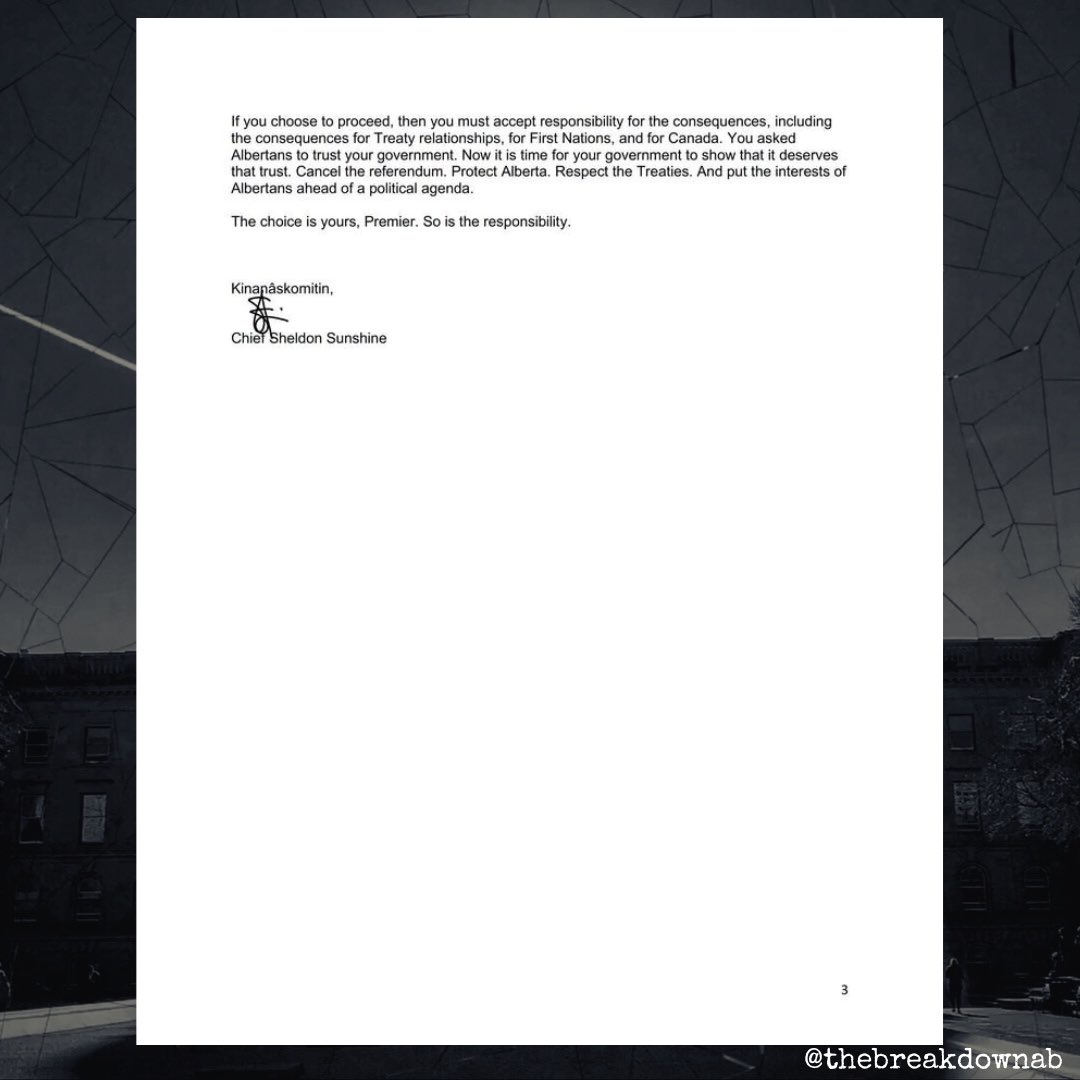 TheBreakdownAB's tweet photo. Sturgeon Lake Cree Nation is calling out Smith’s claims she had no idea separatists were meeting with the US State Department…

While pointing out they raised the alarm on this months ago. 

With receipts. 

#abpoli #ableg #cdnpoli https://t.co/8RqCZpFms9