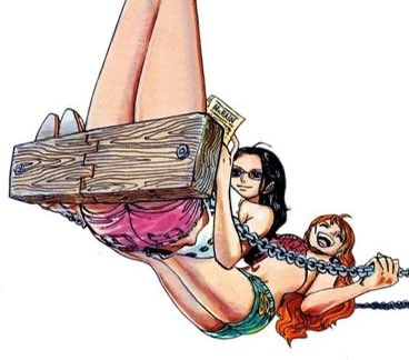 aquarobinn's tweet photo. Robin being more than happy to go along with whatever Nami has planned is the cutest thing ever. https://t.co/0ZcWbec7Hp