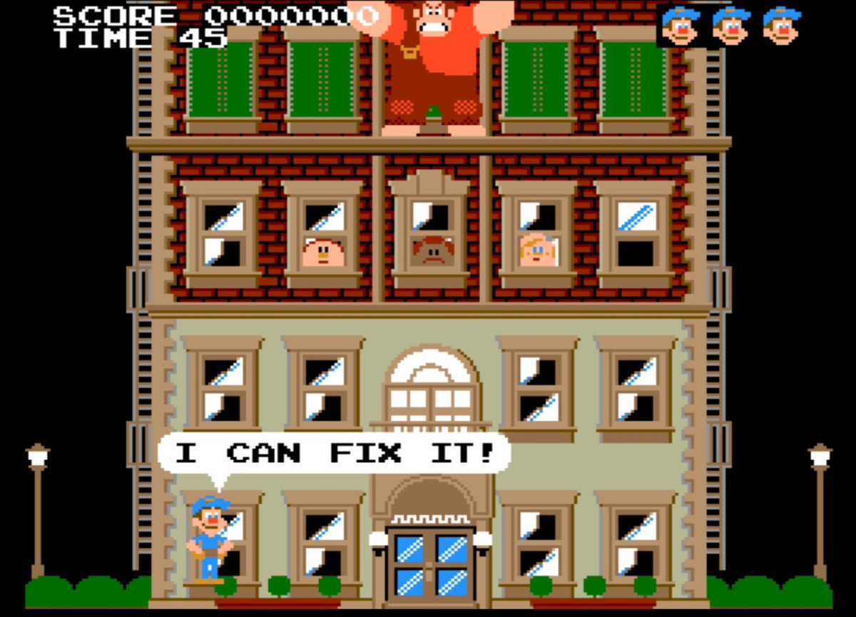 FranReloaded's tweet photo. 🎮 Fix-It Felix Jr. Para MSX2. Port del arcade de la película  rompe Ralph. Basado en la versión de Mega Drive de 2014, mantiene sus gráficos y físicas exactas (Ralph, ladrillos, patos y tartas).

Descárgalo gratis aquí:👇 https://t.co/W8GhSiYkac  
#MSX #RetroGaming #WreckItRalph https://t.co/2ZStK52Rjf
