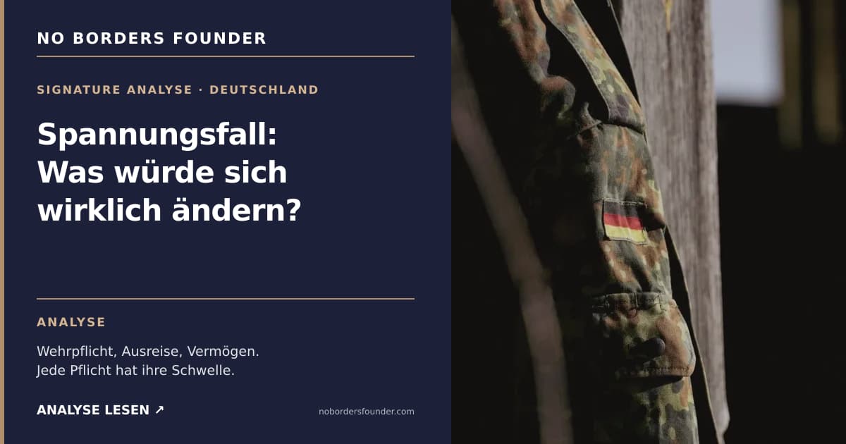 AlexanderErber's tweet photo. Ein Fragebogen ist keine Einberufung. Ein neuer Pass beendet die deutsche Staatsangehörigkeit nicht. Im Spannungsfall zählen Person, Rechtsschwelle und konkrete Maßnahme. 

Die Analyse: https://t.co/RsFV3R602z https://t.co/rttwUz3rTf