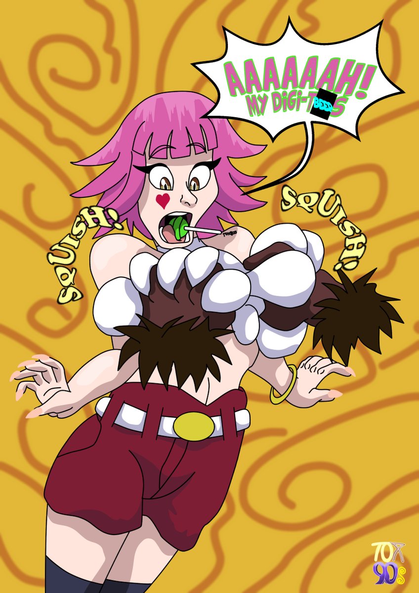 TOX90S's tweet photo. Fanart of Nishino.

I never thought I would see big "ta-tas" on a human from the digi-franchise. But sadly, she's not human. however, in a digi-battle, we know where to "attack". :3

Nishino Senka - Digimon Beatbreak © Akiyoshi Hongo, Toei Ani. https://t.co/agqpMIGXa0
