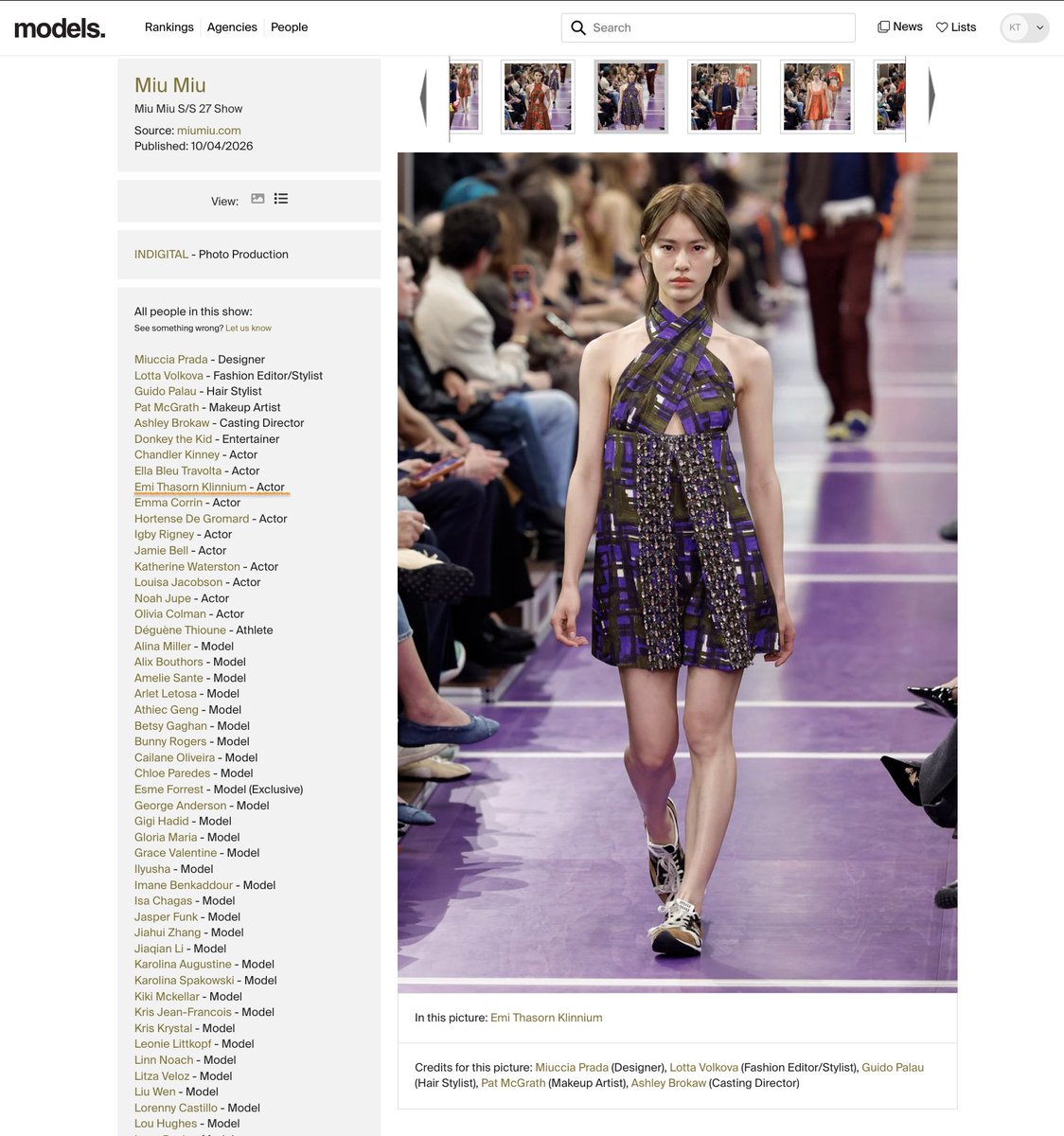 zeroes_udon's tweet photo. 💫 Huge milestone. "Emi Thasorn Klinnium" #emiamily is now officially listed on https://t.co/Tz7ZcUEdnR.

Regarded as the "IMDb of the fashion industry", @Models is the definitive B2B network where brands and agencies scout talent, and log credits of major shows and publications. https://t.co/ydrGdaTejC