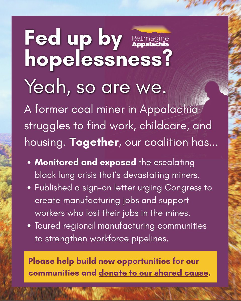 newdeal4us's tweet photo. 🤝Together, our coalition is taking a community-centered approach to bringing back manufacturing jobs and, more importantly, creating opportunities for the disadvantaged.

Help us ensure a coal miner's life looks much brighter in the near future. Donate: https://t.co/cy991nxQLf https://t.co/83zuiWsxF8