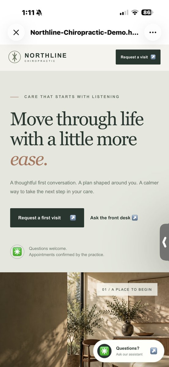 chuytheaiguy's tweet photo. Built 4 things in the last 24 hours with AI: 2 demo websites (including an AI front-desk concept that texts back missed calls and books appointments for a plumbing company), a dashboard tracking my options positions, and a gamified goals tracker. Building in public more to come! https://t.co/fub7DdQFtC