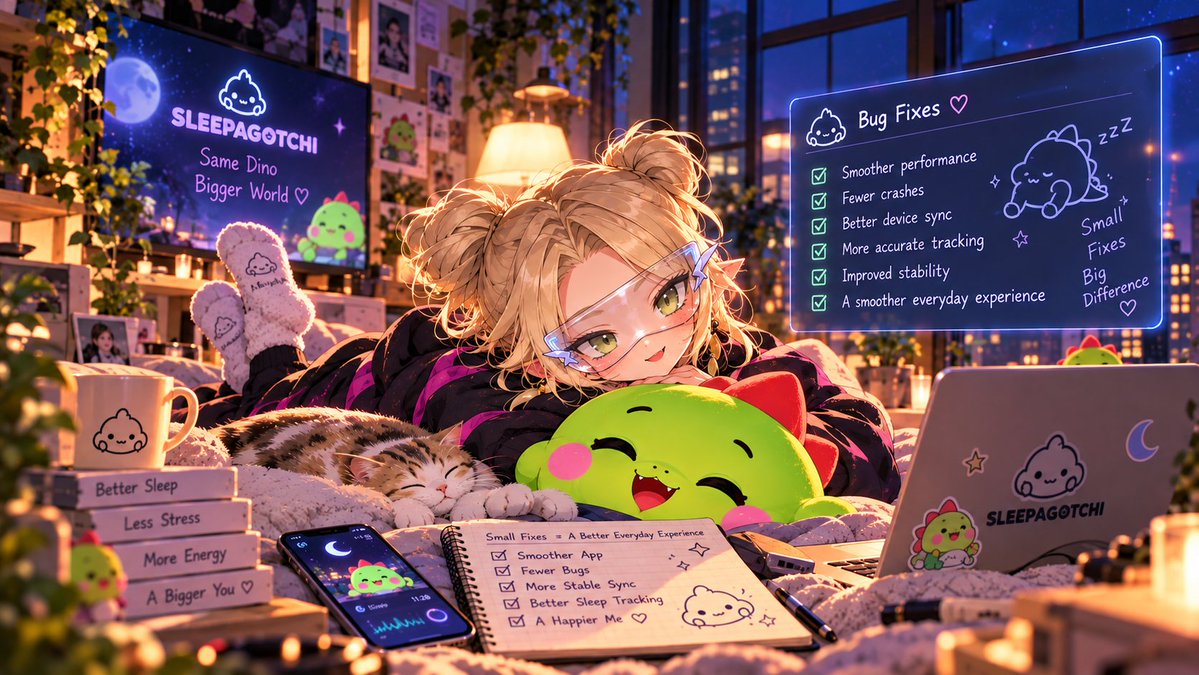 0xsunnhi's tweet photo. not every @sleepagotchi update needs a big new feature

sometimes bug fixes are the better signal

if this is supposed to become something people use every day

the experience has to feel smooth enough that the product disappears into the habit

new features get attention

polish is what makes people stay