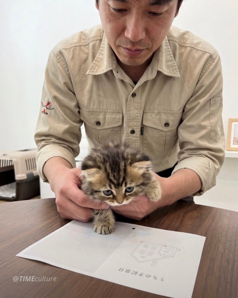 timeculture's tweet photo. Eu acho muito fofo que no Japão alguns gatos “assinam” a própria adoção com a patinha. https://t.co/IImedWK0eu