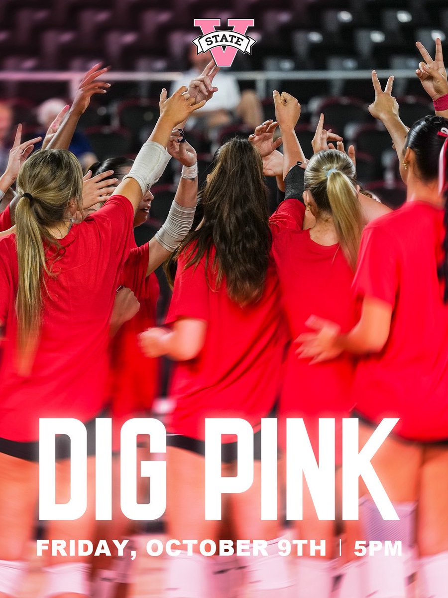 VState_Blazers's tweet photo. 🏐𝘿𝙄𝙂 𝙋𝙄𝙉𝙆

Friday, Oct. 9 at 5pm vs Montevallo 

#GOBLAZERS🔥 | #VStateVBall https://t.co/nM0gYrVHIs
