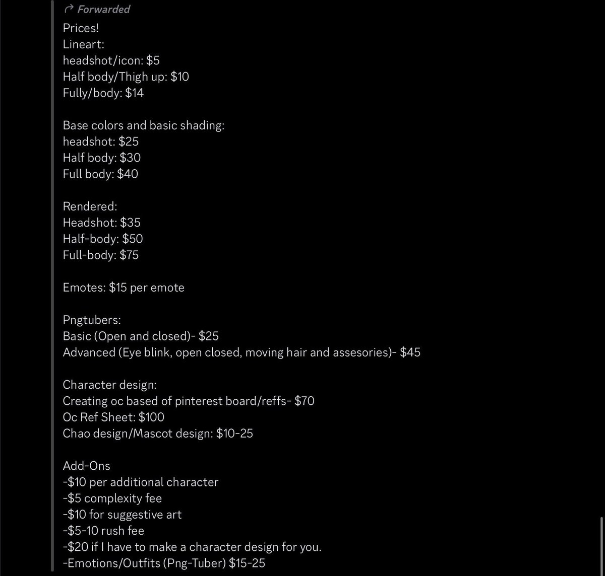 SillyScribbles1's tweet photo. Here are their prices!

There art is truly amazing 
@KomatsuuVT check em out!! https://t.co/HDz8kE7Wic