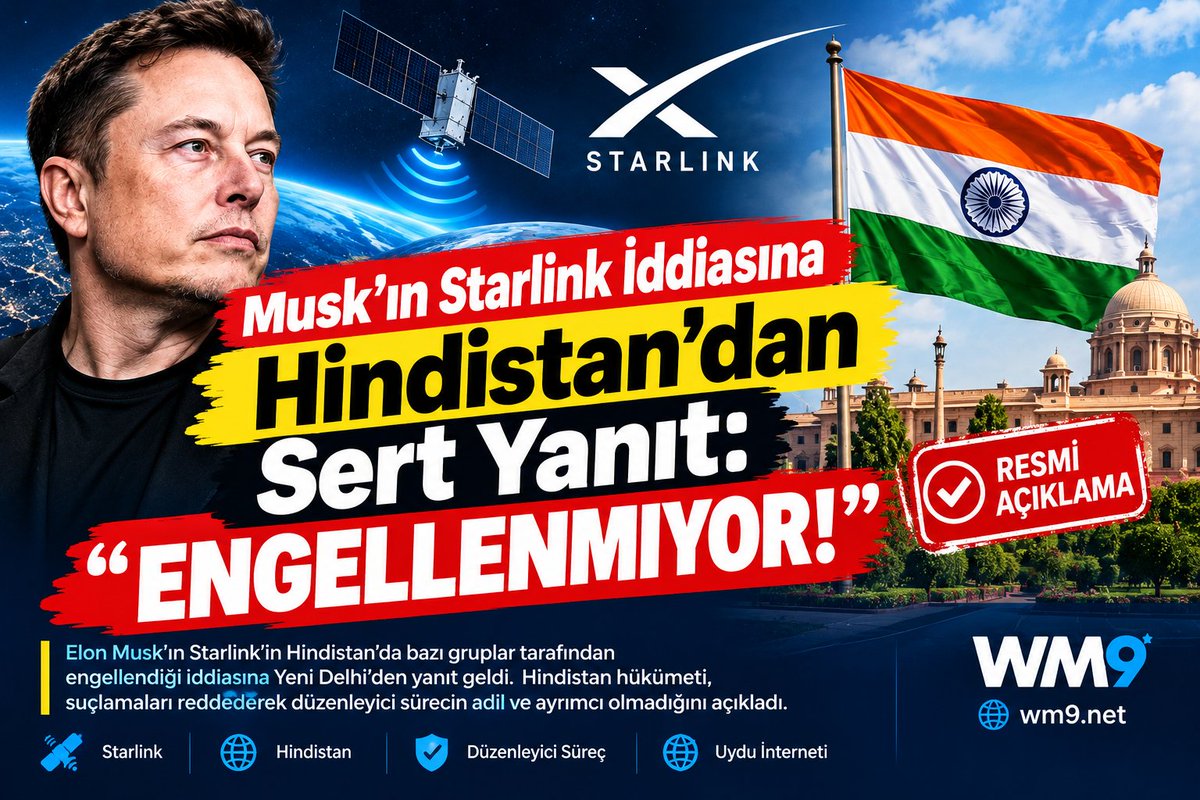 wm9net's tweet photo. Starlink Krizinde Yeni Perde: Hindistan İddiaları Reddetti  #çöktü https://t.co/Y2wf0bmXtz

#Starlink #ElonMusk #Hindistan #SpaceX https://t.co/vnis4U1chA