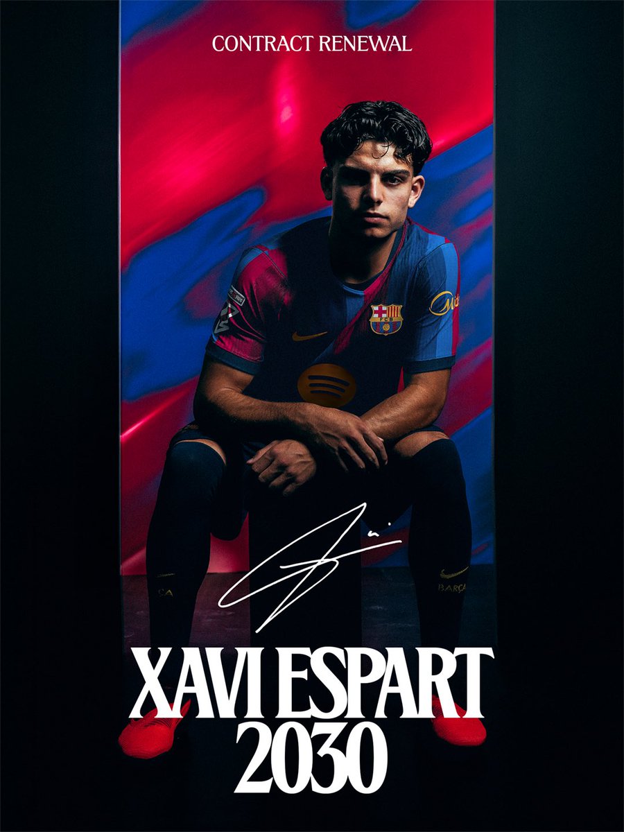 ActuFoot_'s tweet photo. 🚨 OFFICIEL ! XAVI ESPART 🇪🇸 PROLONGE JUSQU’EN 2030 AVEC LE BARÇA ! 💎💙❤️

📸 @FCBarcelona https://t.co/MufVacwNlN