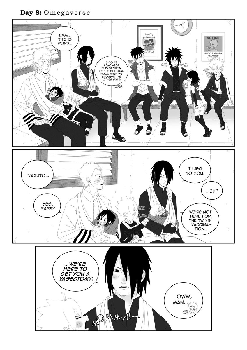 bluewingart's tweet photo. #snsmonth26
Day 8: Omegaverse

Kawaki's adopted and Sarada's a clone, the rest of them come from Sasuke's womb :3
#naruto #narusasu https://t.co/NcJdgxuzD7