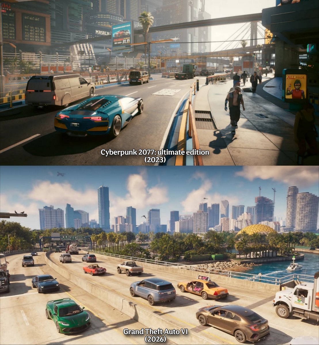 nastik_bhai's tweet photo. Crazy how a 3-year-old game has better traffic visuals than GTA 6 https://t.co/qnmhnR2Bth