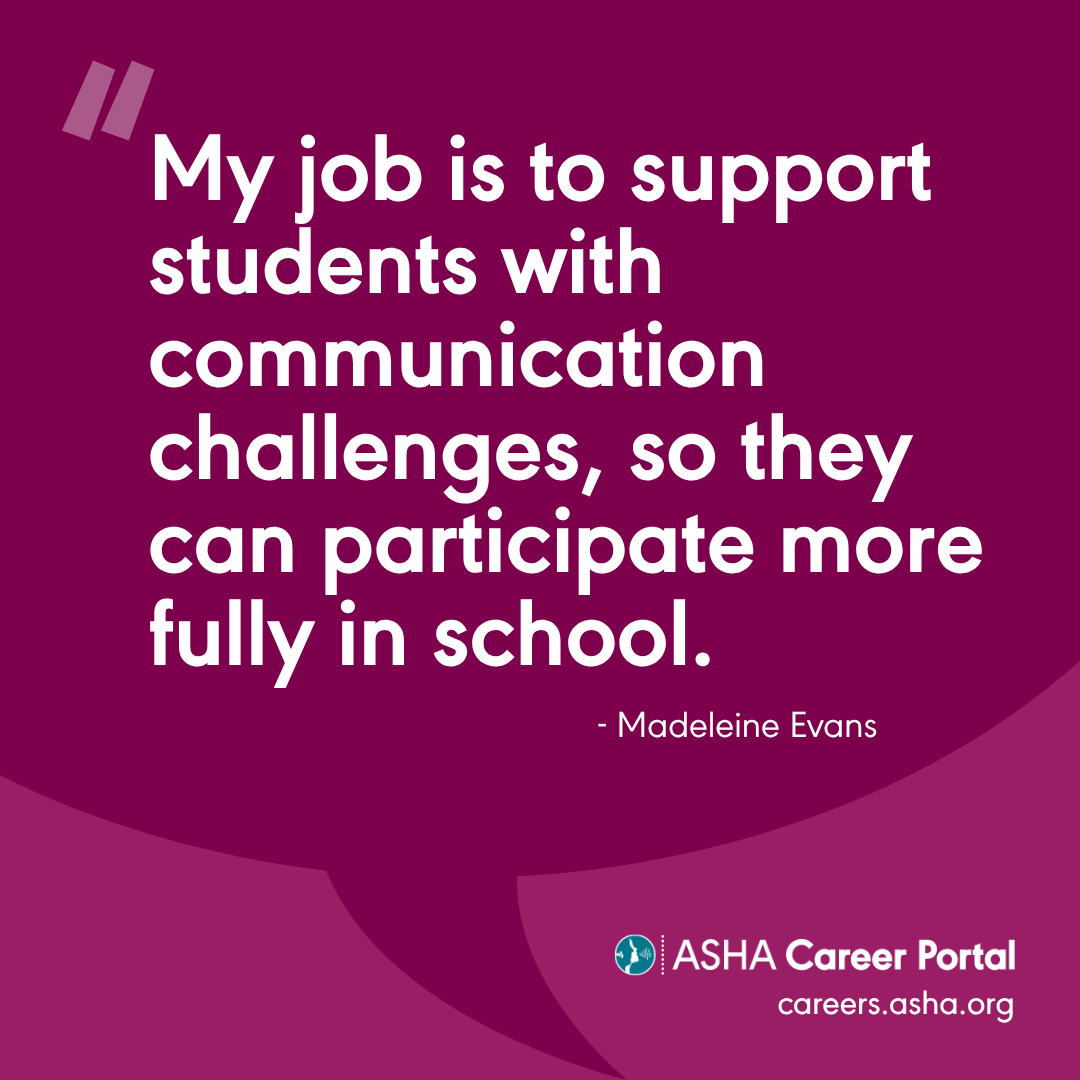 ASHAWeb's tweet photo. Explore what a day in the life of an elementary school SLP can look like and the many ways they support students: https://t.co/UONrE0Zd4o 

Brought to you by @SSG_Careers. https://t.co/iRcyZVexBz