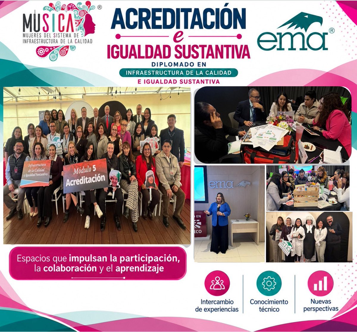 mujeres_snic's tweet photo. 💜✨ ¡Iniciamos el Módulo V: Acreditación e Igualdad Sustantiva! 🏅⚙️

MUSICA A.C. y @ema_ac continúan impulsando el aprendizaje, la participación de las mujeres y una Infraestructura de la Calidad más inclusiva.

👏 ¡Gracias por ser parte!

#MUSICA #ema  #IgualdadSustantiva https://t.co/S0fzIFit0W