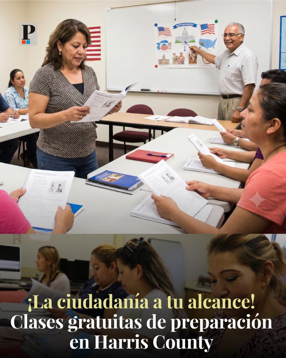 PrensadeHouston's tweet photo. 🇺🇸📖 Convertirse en ciudadano es una de las metas más importantes para miles de residentes, pero la preparación para el #examen puede generar dudas o temor. 🤝✨
Hay #clases de preparación para la #ciudadanía totalmente #GRATUITAS
👉🏼 https://t.co/XEVka4oINt https://t.co/nN222Zkdu1