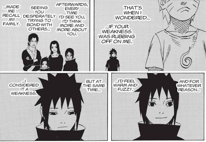catalystiicc's tweet photo. i can think of a lot of moments but one of my favs is sasuke saying naruto makes him feel “warm and fuzzy” and everytime he saw him, he’d think about him more 🥹 https://t.co/EEu5r3jeev
