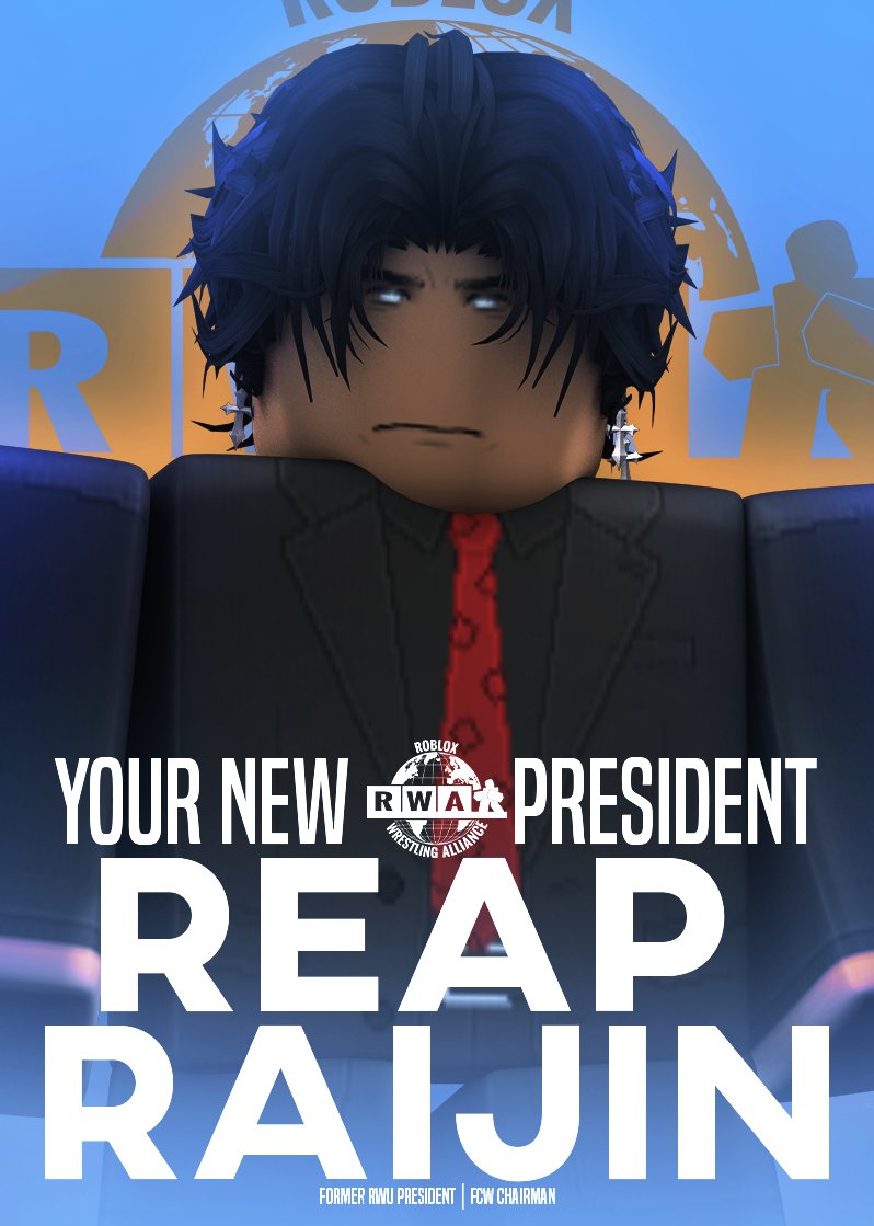 RWAMedia's tweet photo. A new chapter begins. @RaijinRW is officially the new President of the Roblox Wrestling Alliance.

The responsibility is his &amp; expectations are high. The work starts now.

Welcome to the next era of RWA https://t.co/4HpjdTKosW
