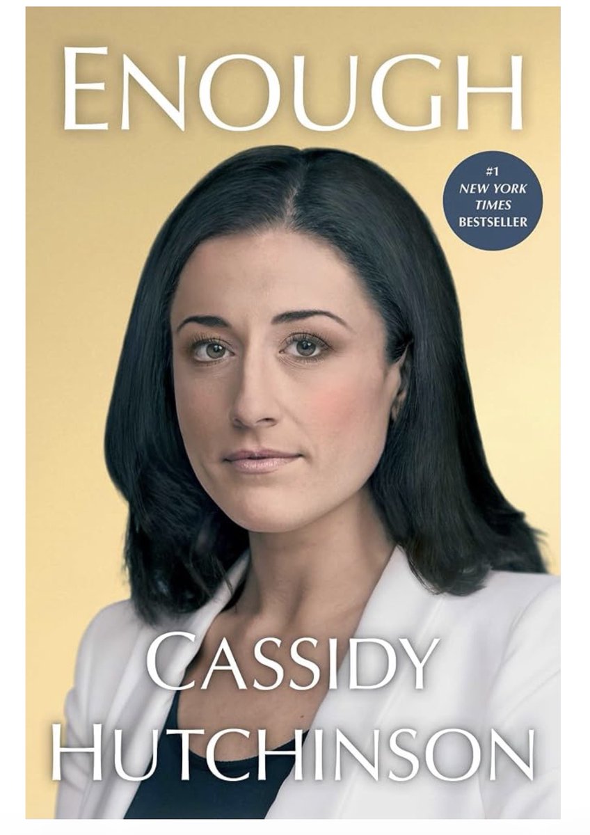 C__Herridge's tweet photo. CASSIDY HUTCHINSON:  There have always been serious questions about her account/timeline of events. 

If there is a criminal indictment, it may call for "disgorgement of profits" from her the sale of her book Enough. 

The NEW YORK Times #1 chronicled Hutchinson's account of the Trump White House final days + Jan 6