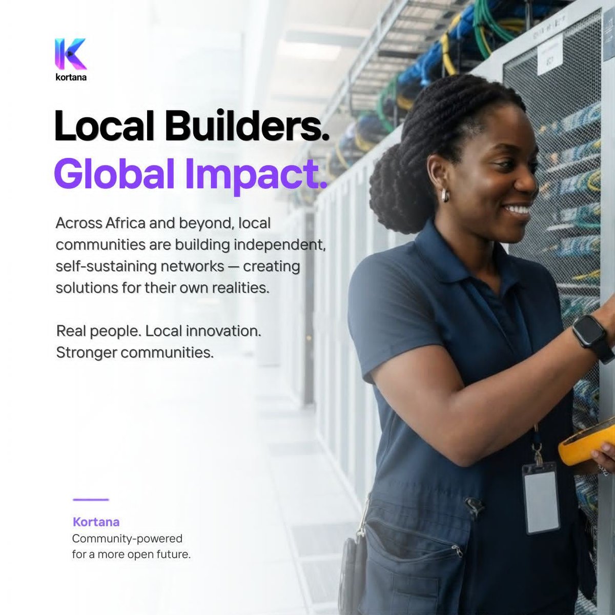cryptmagik's tweet photo. If you’ve ever lived somewhere where the central power cuts out without warning or basic connectivity is overpriced and unreliable, you know that centralized systems weren't designed with local realities in mind.

They are building tech for user owners @KortanaChain https://t.co/Yzofr4F5El