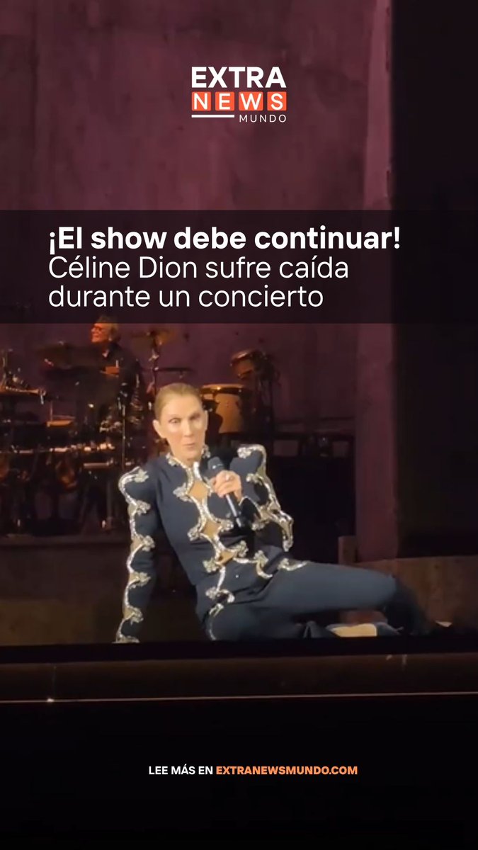 extranewsmundo's tweet photo. 🔴 #EsViral
📌La cantante Céline Dion protagonizó un inesperado momento durante un concierto en París, luego de sufrir una caída en pleno escenario.
📌Lejos de detener el espectáculo, la cantante se levantó y continuó bailando como si nada hubiera pasado, sorprendiendo a los asistentes. 👏
Vía: @24horascl