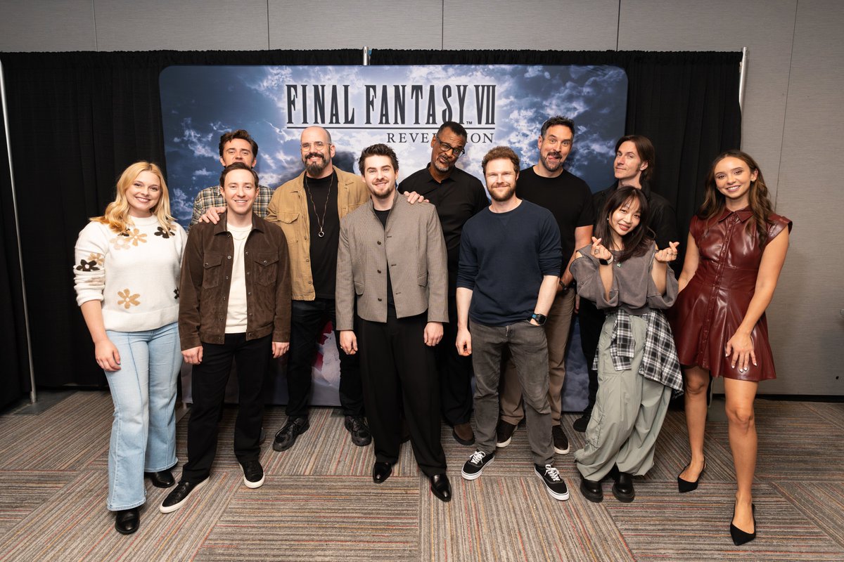 finalfantasyvii's tweet photo. Thank you so much for joining the cast of Final Fantasy VII Revelation at NYCC! #FF7R https://t.co/3oCwwRb9Jc
