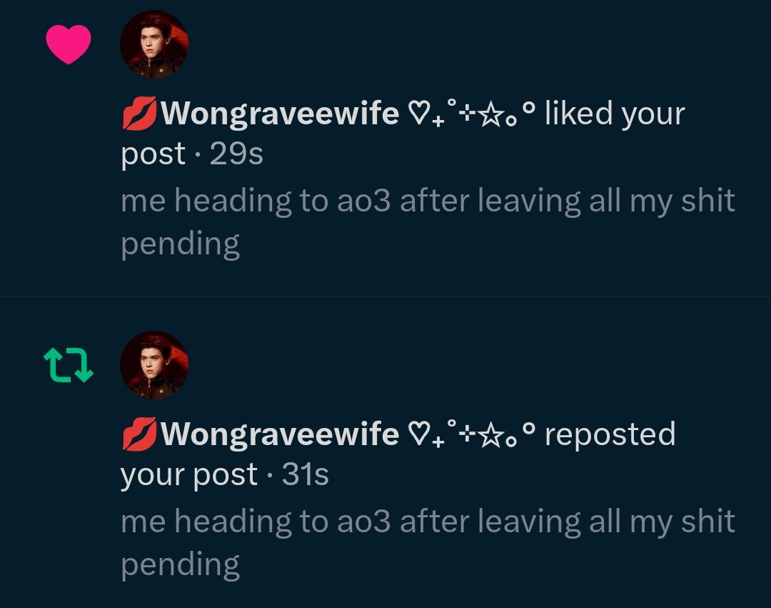 Aavi717's tweet photo. Are we in a like-repost relationship because that’s all we do in the name of interaction? 😭 @Blulouisboi https://t.co/OqeFhIF4Qx