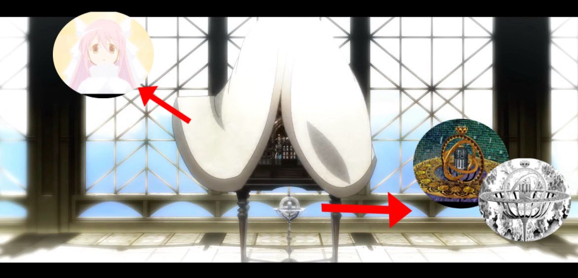 lotusbel's tweet photo. WNK SPOILERS
.
.
.
So, any interpretations of what this could mean? Kyubey said that the Law of Cycles and Nazuka Sokone exist outside the universe, so I imagined something like this. At the start of the movie, when Madoka picks up the phone, it turns into blood + https://t.co/rgQne9Xl2t