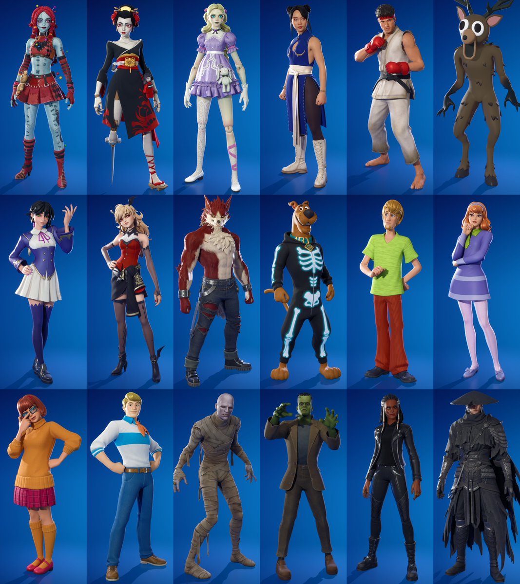HYPEX's tweet photo. ALL KNOWN UPCOMING FORTNITE SHOPS

TONIGHT:
• The Lost Dolls
• Scooby-Doo

TOMORROW:
• 99 Nights In The Forest

OCTOBER 10:
• Street Fighter (2026 / Movie)

OCTOBER 11:
• Universal Monsters (after 4y)
• High Stakes Fortnitemares

OCTOBER 29:
• Phantom Blade Zero (Soul) https://t.co/2TgAVRW1d1