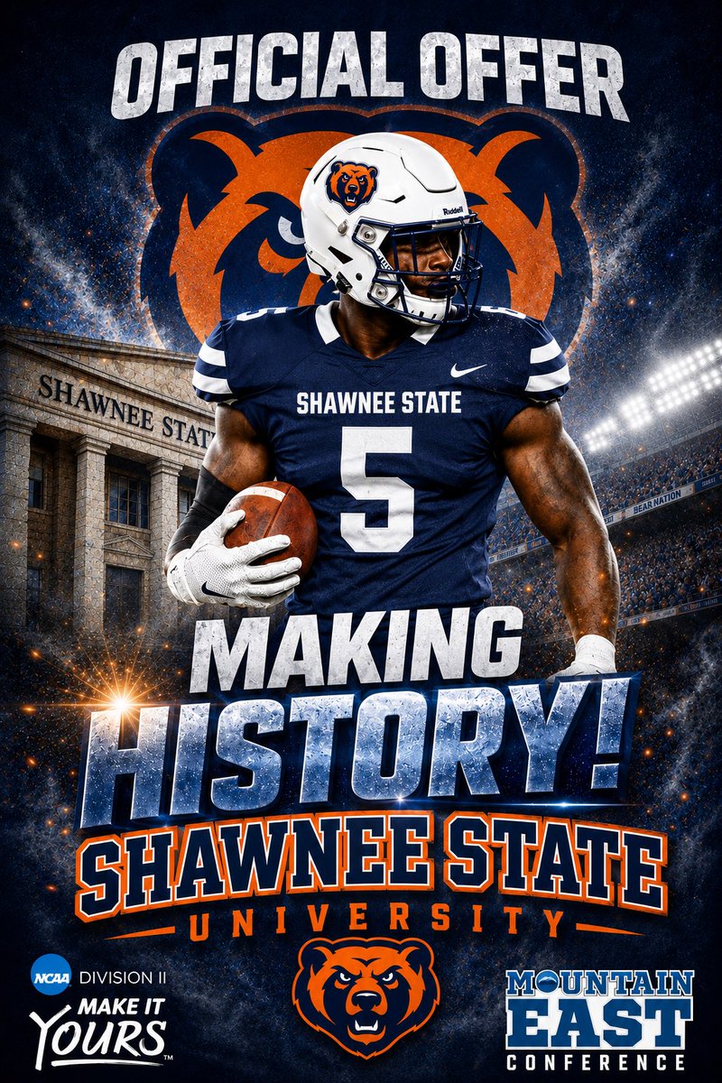 XavierPorras24's tweet photo. Beyond blessed to receive an offer from Shawnee State University! @coachmarksnyder @jimmy_peyton1  Thank you for the opportunity ! https://t.co/5XOeAspFCK