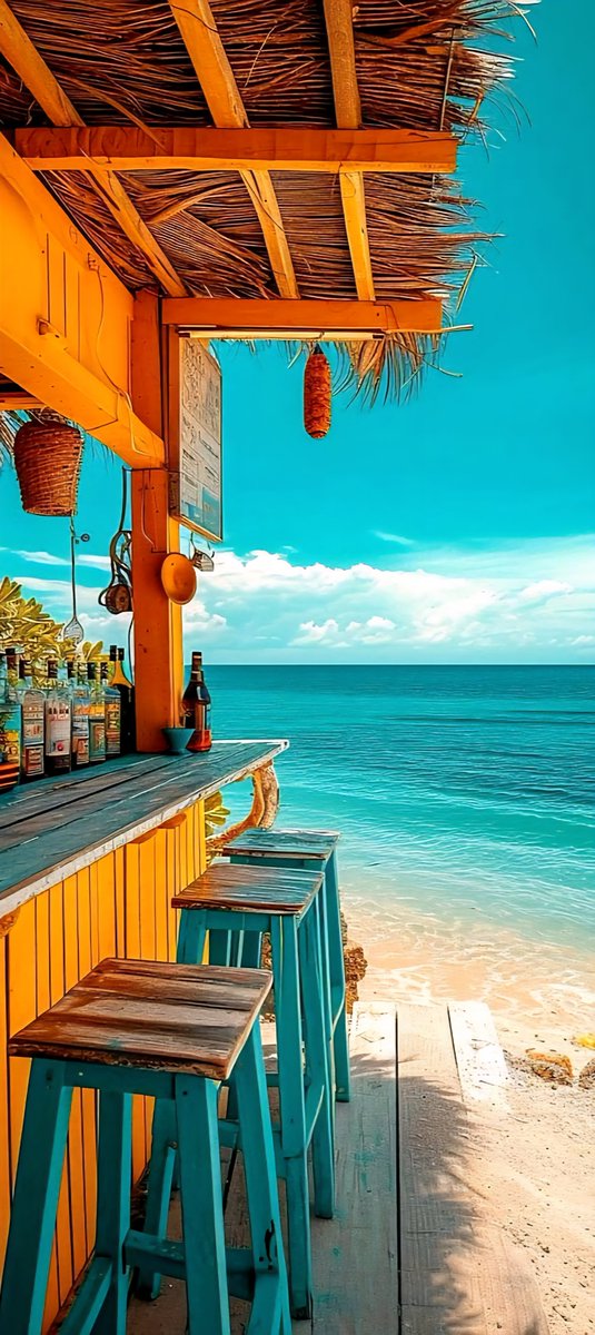 DailyWallsHub's tweet photo. The ultimate beach day is just a screen-tap away. 🏖️☕️
Imagine sipping coffee here with the ocean breeze. Pure bliss! Give your device that fresh, sunny vibe it needs. ✨🌅
📲 Bookmark this lock screen setup!
#PhoneWallpaper #TropicalAesthetic #BeachBar https://t.co/K0fIueI1yl