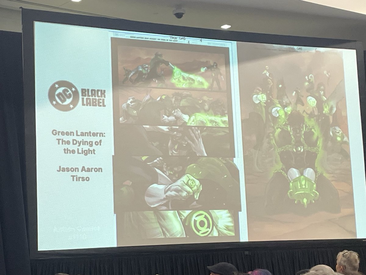 thechrisanton's tweet photo. JUST ANNOUNCED: Green Lantern The Dying of the Light.

Jason Aaron and Tirso. Described as a gritty Hal Jordan book in the vein of Dark Knight Returns. Been in the works for two years. https://t.co/cykaEVnETl