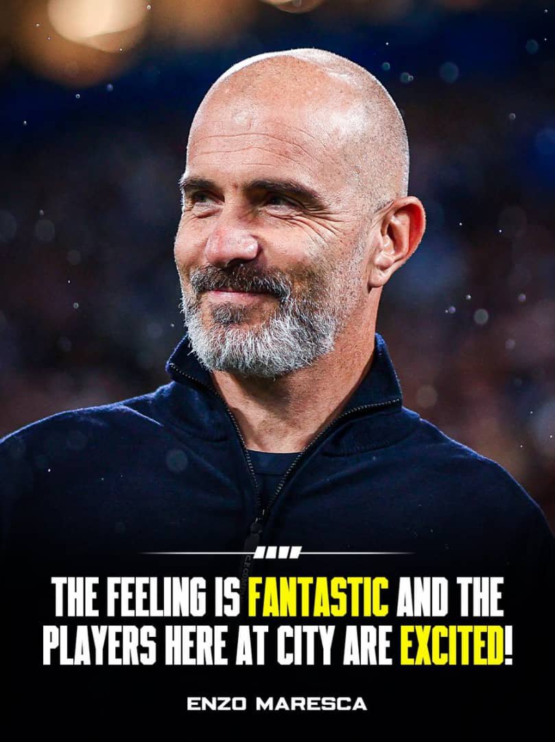 JohnVictor80993's tweet photo. 🚨 Enzo Maresca on players feeling at Manchester City: “The feeling is fantastic, to be honest! The players are excited for the next two games”.

“But especially because, in this moment, we are top of the league, so the players are just focussed on that”. https://t.co/iX1L0qh4JM