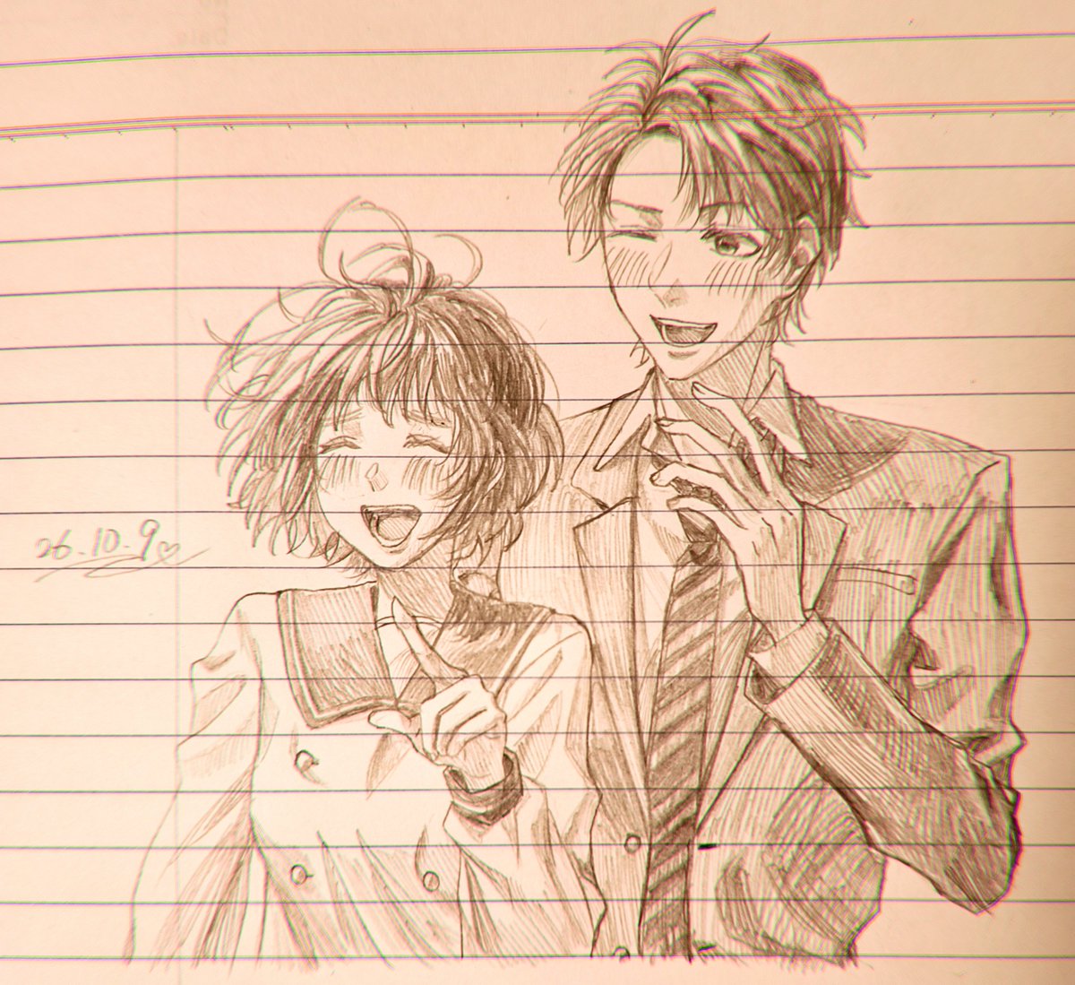 akiramaya826's tweet photo. 同じ学校だったらよかったのにな……
🌊🐥
#ハニワ美術部 https://t.co/7tYbjEqR4a